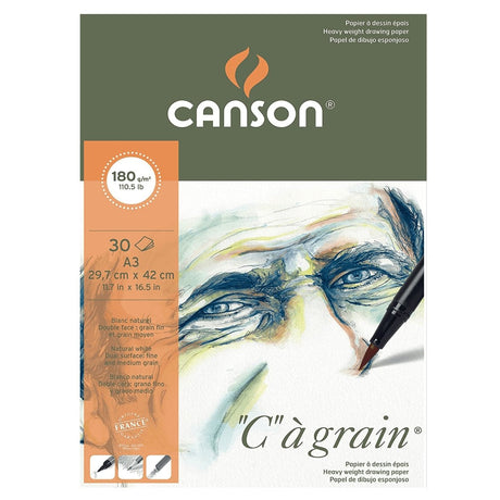 Canson C a Grain 180gsm Heavyweight Drawing Paper, fine Grain Texture - SCOOBOO - Loose Sheets