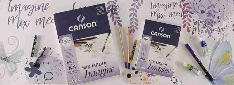 Canson Imagine A3 Pure White Light Grain 200 GSM Drawing Paper, (Pad of 50 Sheets) - SCOOBOO - 200006007 - Sketch & Drawing