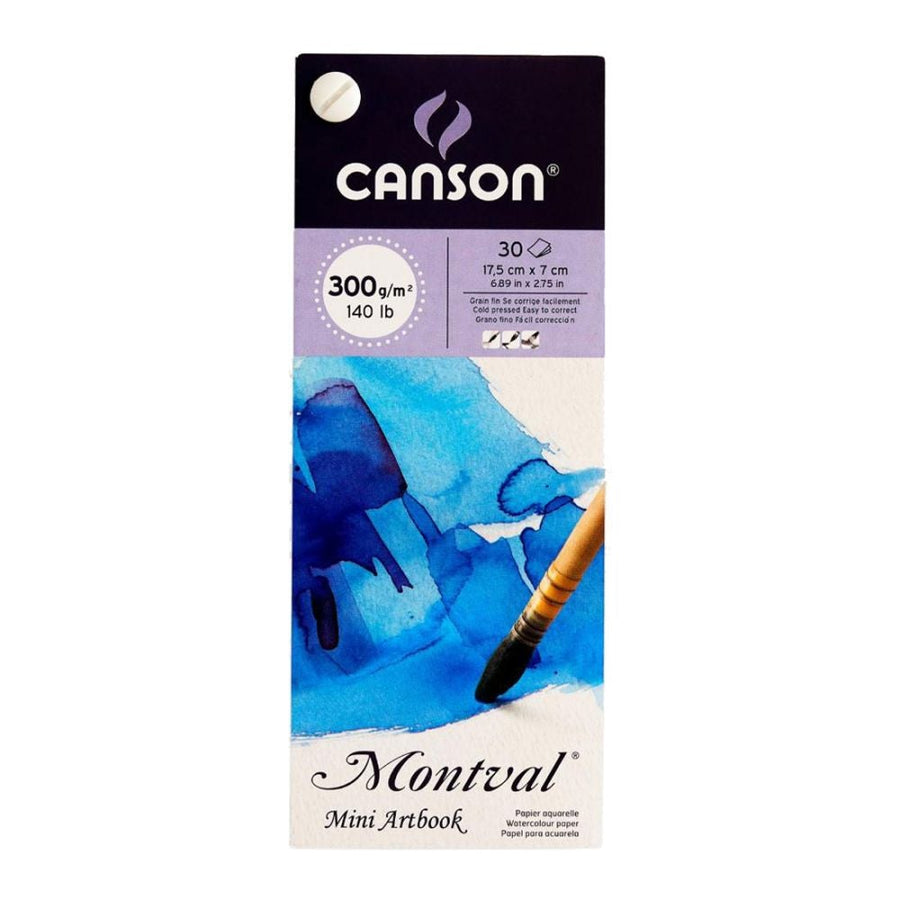 CANSON MONTVAL COLD PRESSED 300 GSM FINE GRAIN SHEETS MINI ARTBOOK -Pack of 30 Sheets - SCOOBOO - 8569 - art book