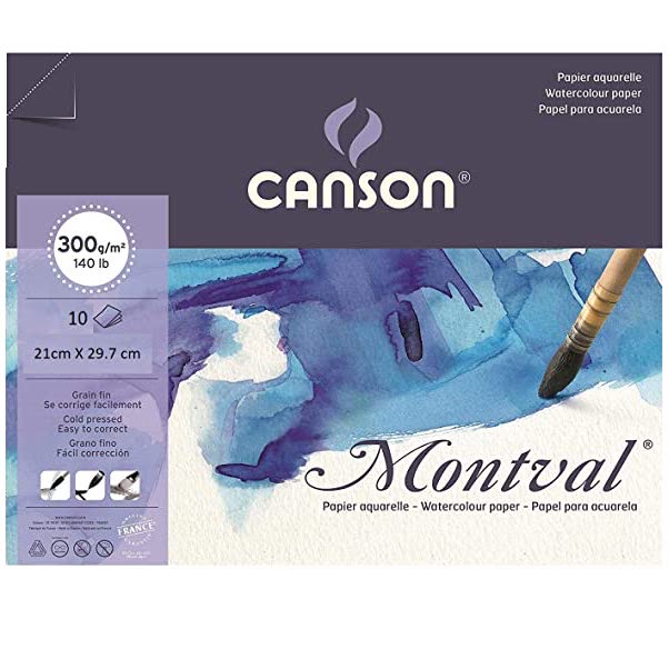 Canson Montval Watercolor Paper 300GSM - SCOOBOO - 400056434 - Loose Sheets