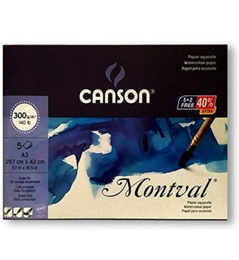 Canson Montval Watercolor Paper 300GSM - SCOOBOO - Loose Sheets
