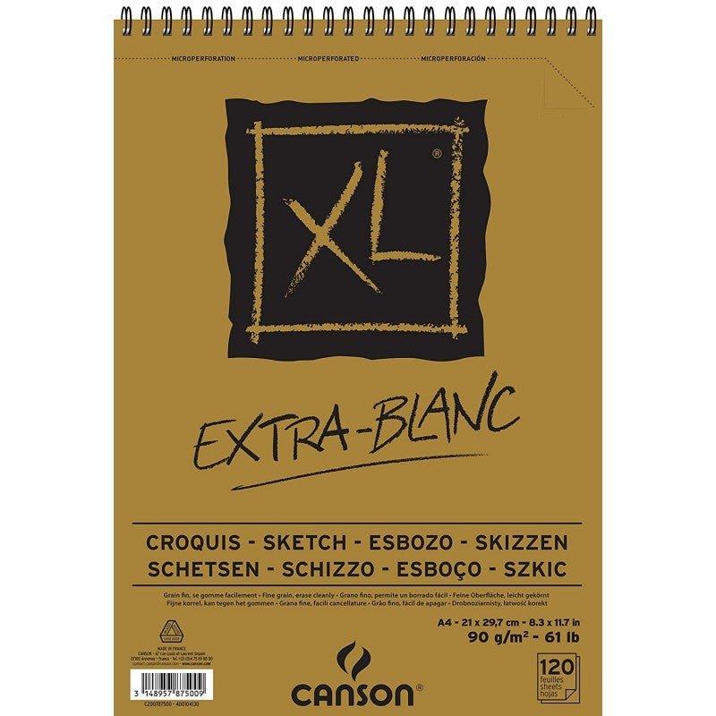 Canson XL Extra-Blanc Sketch Book - SCOOBOO - 200787500 - Sketch & Drawing