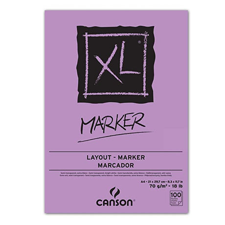 Canson XL Marker 70 GSM A4 Pad of 100 Extra Smooth Sheets - SCOOBOO - 200297236 -