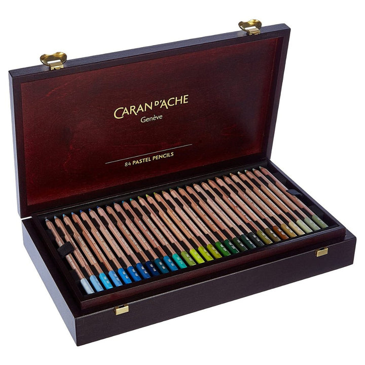 Caran d'ache Artist Pastel Pencil Woodbox 84 pcs - SCOOBOO - 788.484 - Coloured Pencils