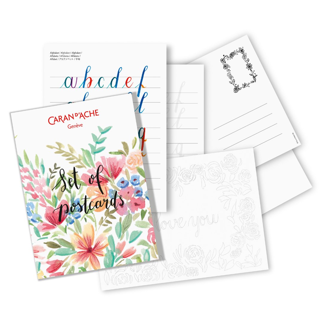 Caran d'Ache Botanical Colouring and Lettering Set by Julie Thomas - SCOOBOO - 3000.123 - Gift hamper