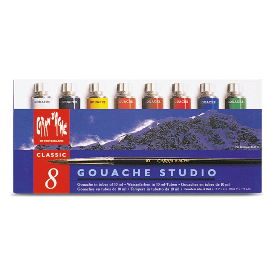 Caran d'ache Classic Gouache Studio Colour Tubes - 10ml in 8 Shades - SCOOBOO - 2001.408 - Gouache Paints