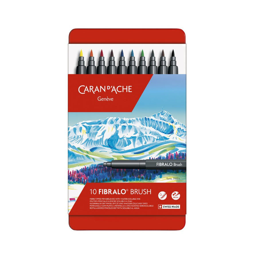 Caran d'ache Fibralo Water soluble Brush Pens Sets - SCOOBOO - 186.310 - Water Colors