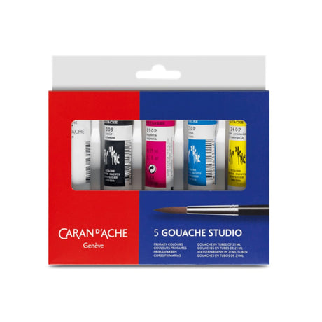 Caran d'ache Gouache Studio Colour Tubes-Set Of 5 - SCOOBOO - 2003.305 - Gouache Paints