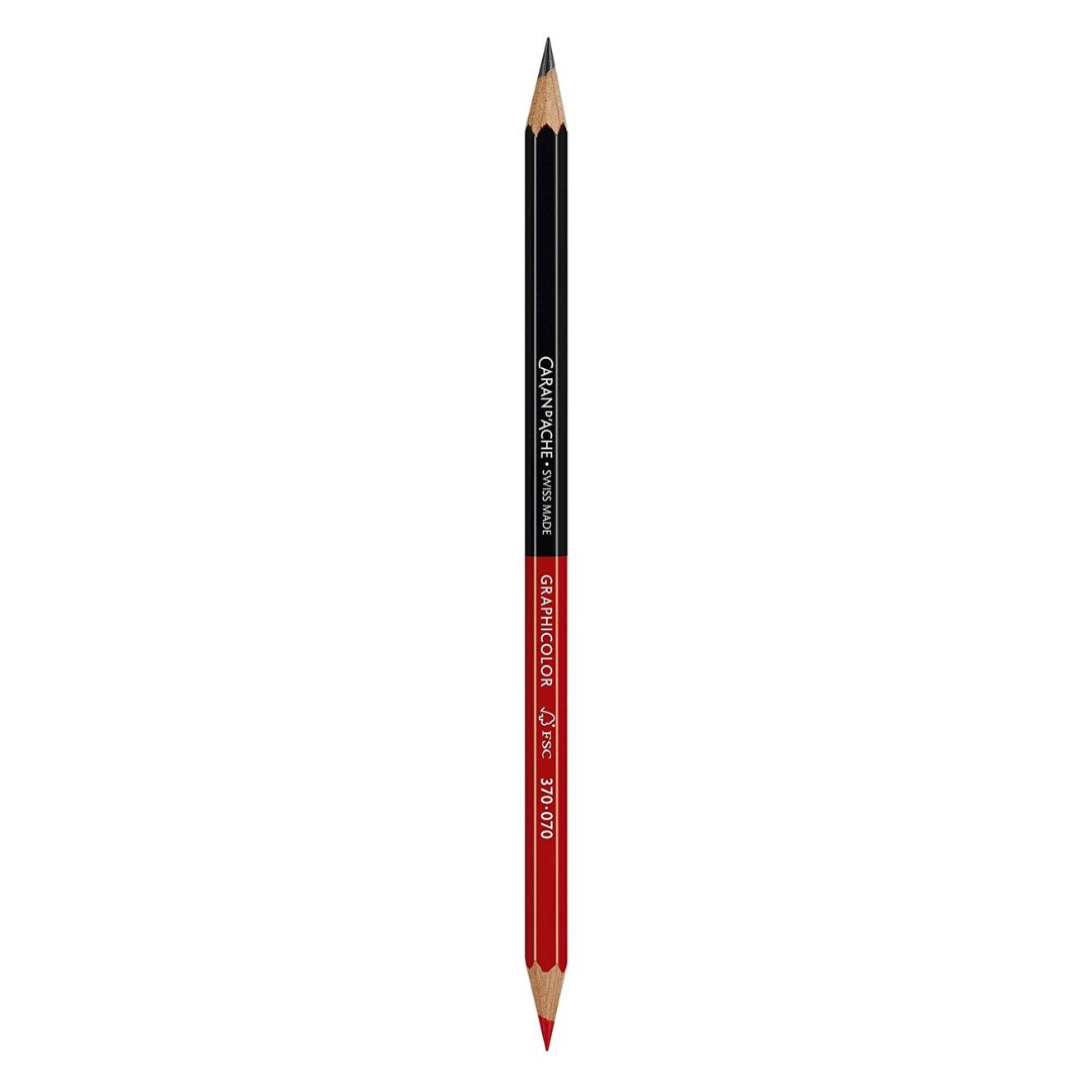 Caran d'ache Graphicolor 2pc Double Sided Pencils Graphite-Red & Fluorescent Yellow - SCOOBOO - 370.372 - Pencils