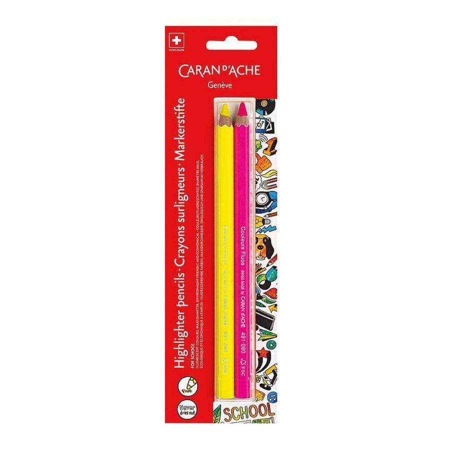 Caran d'ache Maxi Fluo 6mm Color Pencils- Blister Pack - SCOOBOO - 491.702 - Coloured Pencils