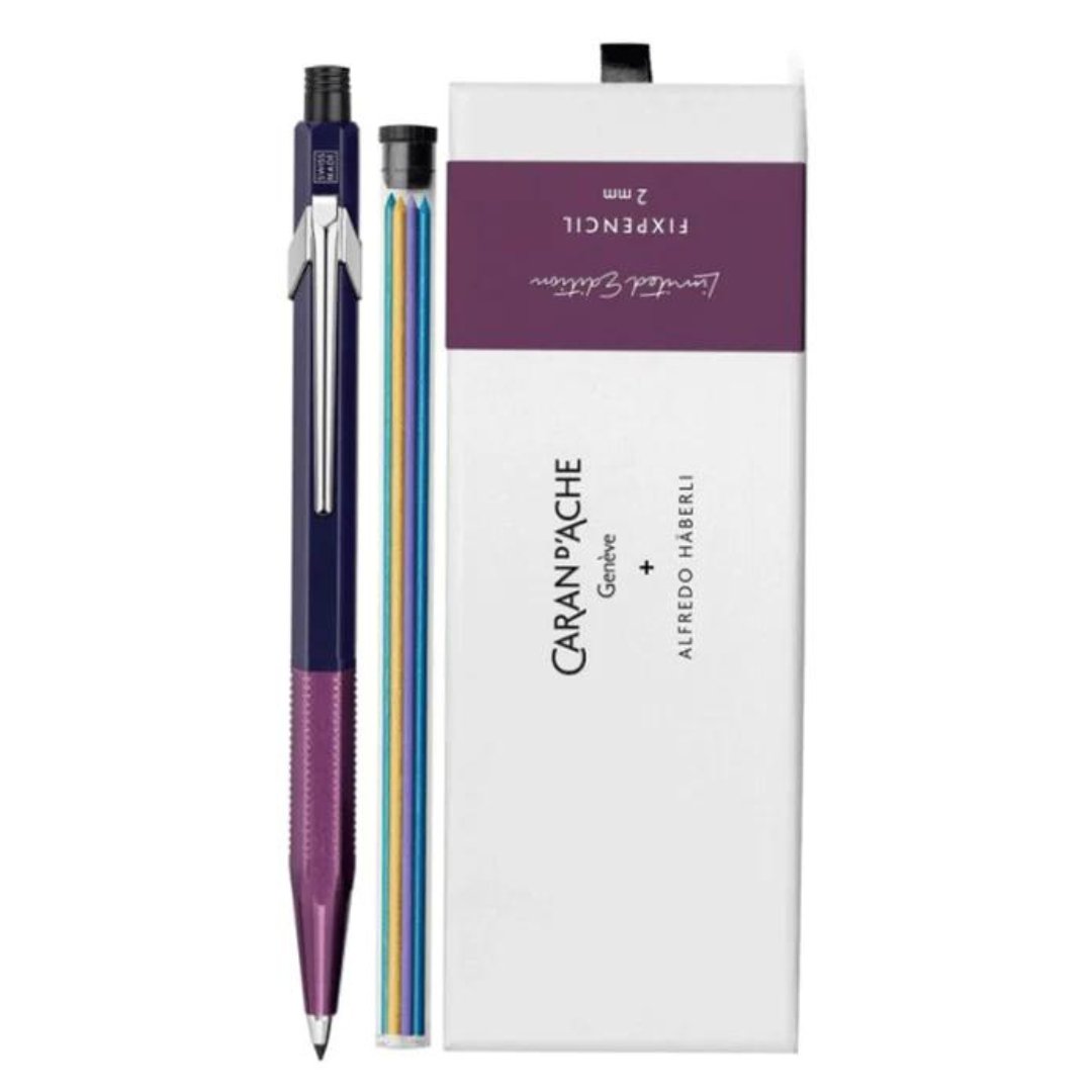 CARAN d'ACHE, Mechanical Pencil - Fixpencil Limited Edition Alfredo Habreli Plum - SCOOBOO - 22066 - Mechanical Pencil