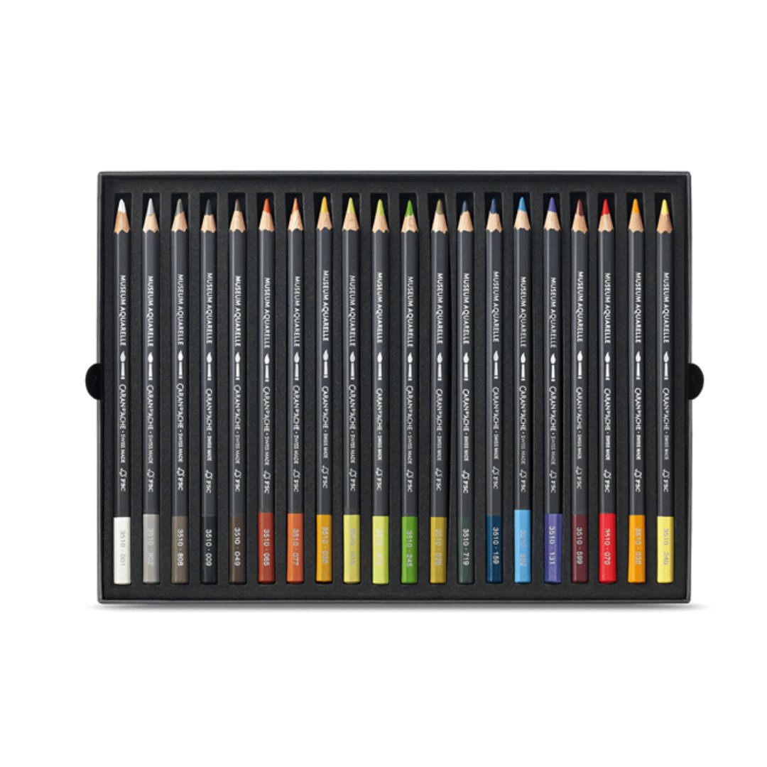 Caran d'ache Museum Aquarelle Color Pencils-Set Of 20 - SCOOBOO - 3510.420 - Coloured Pencils