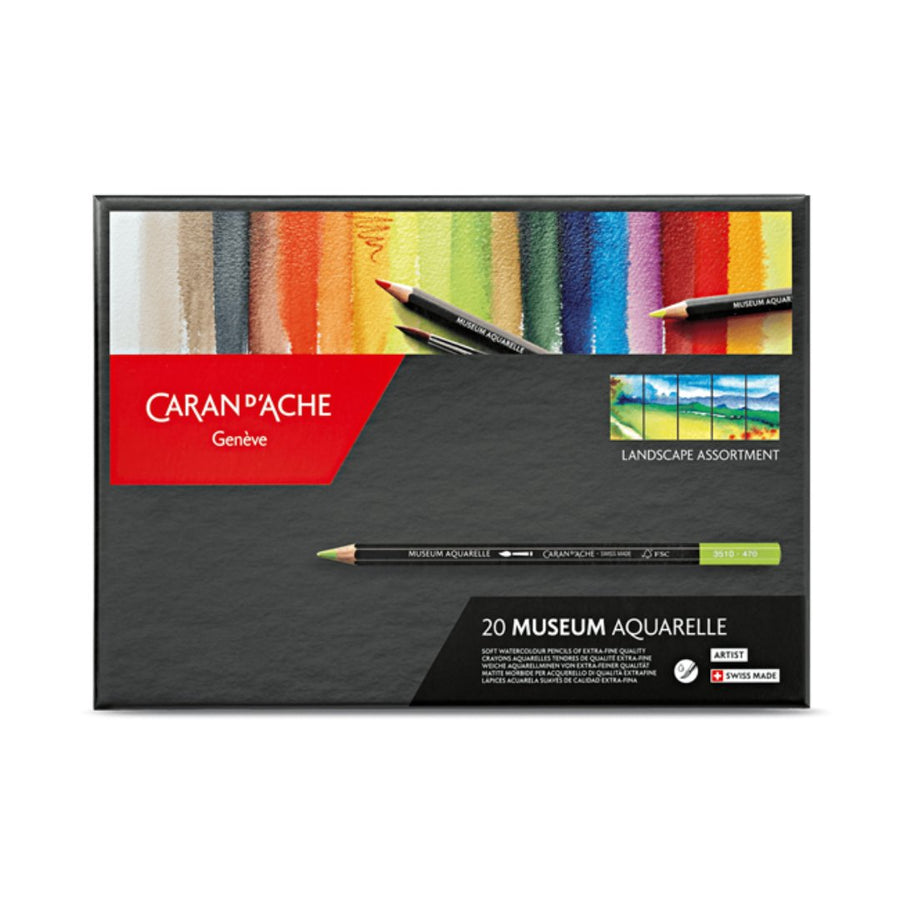 Caran d'ache Museum Aquarelle Color Pencils-Set Of 20 - SCOOBOO - 3510.420 - Coloured Pencils