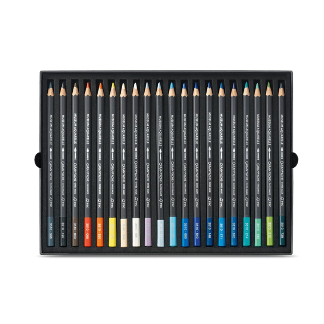 Caran d'ache Museum Aquarelle Color Pencils-Set Of 20 - SCOOBOO - 3510.920 - Coloured Pencils