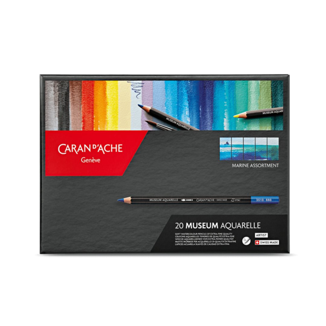 Caran d'ache Museum Aquarelle Color Pencils-Set Of 20 - SCOOBOO - 3510.920 - Coloured Pencils