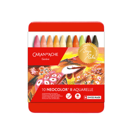 Caran d'ache Neocolor Aquarelle 10 Sh by Beya Rebaï - SCOOBOO - 7500.410 - Wax Crayons