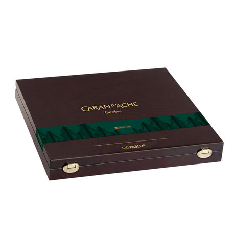 Caran d'ache Pablo Colour Pencils 120 Shades Wooden Box - SCOOBOO - 666.920 - Coloured Pencils