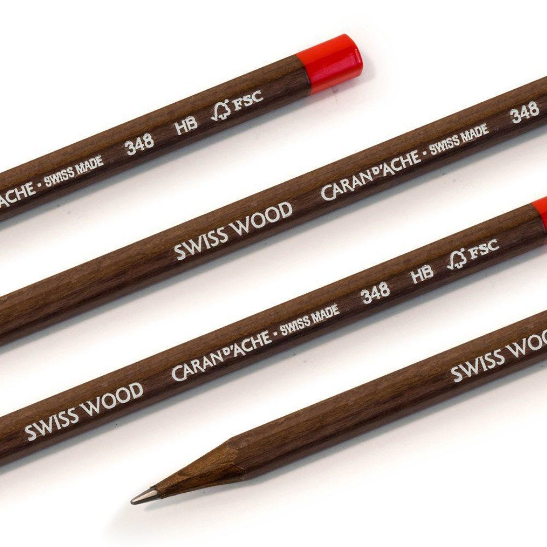 Caran d'ache Swiss Graphite Pencil Swiss Wood HB (Pack of 10) - Collectors Edition - SCOOBOO - 348.272 - Pencils