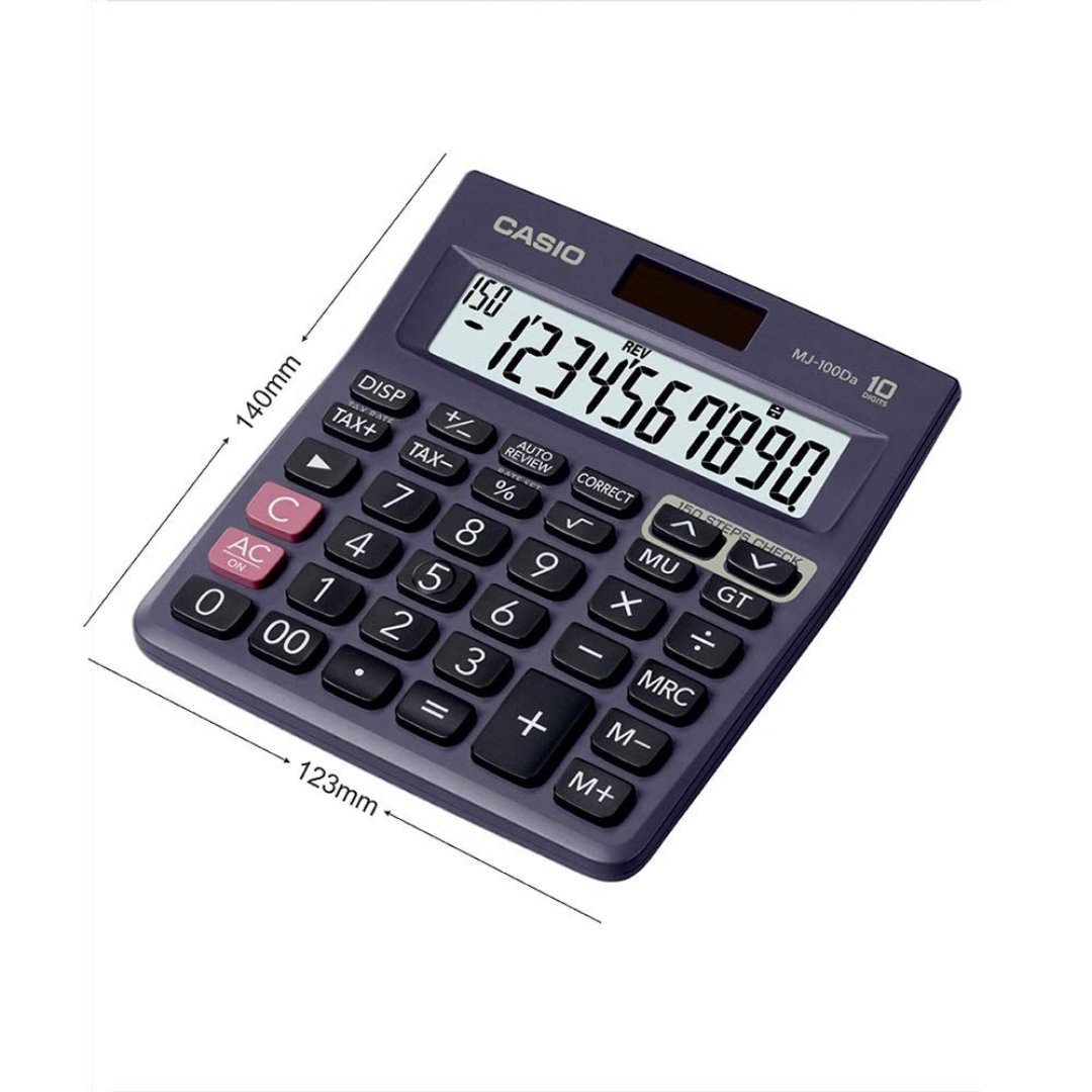 Casio 150 Steps Check and Correct Desktop Calculator with Tax & GT Keys - SCOOBOO - MJ 100Da - Digital Calculators