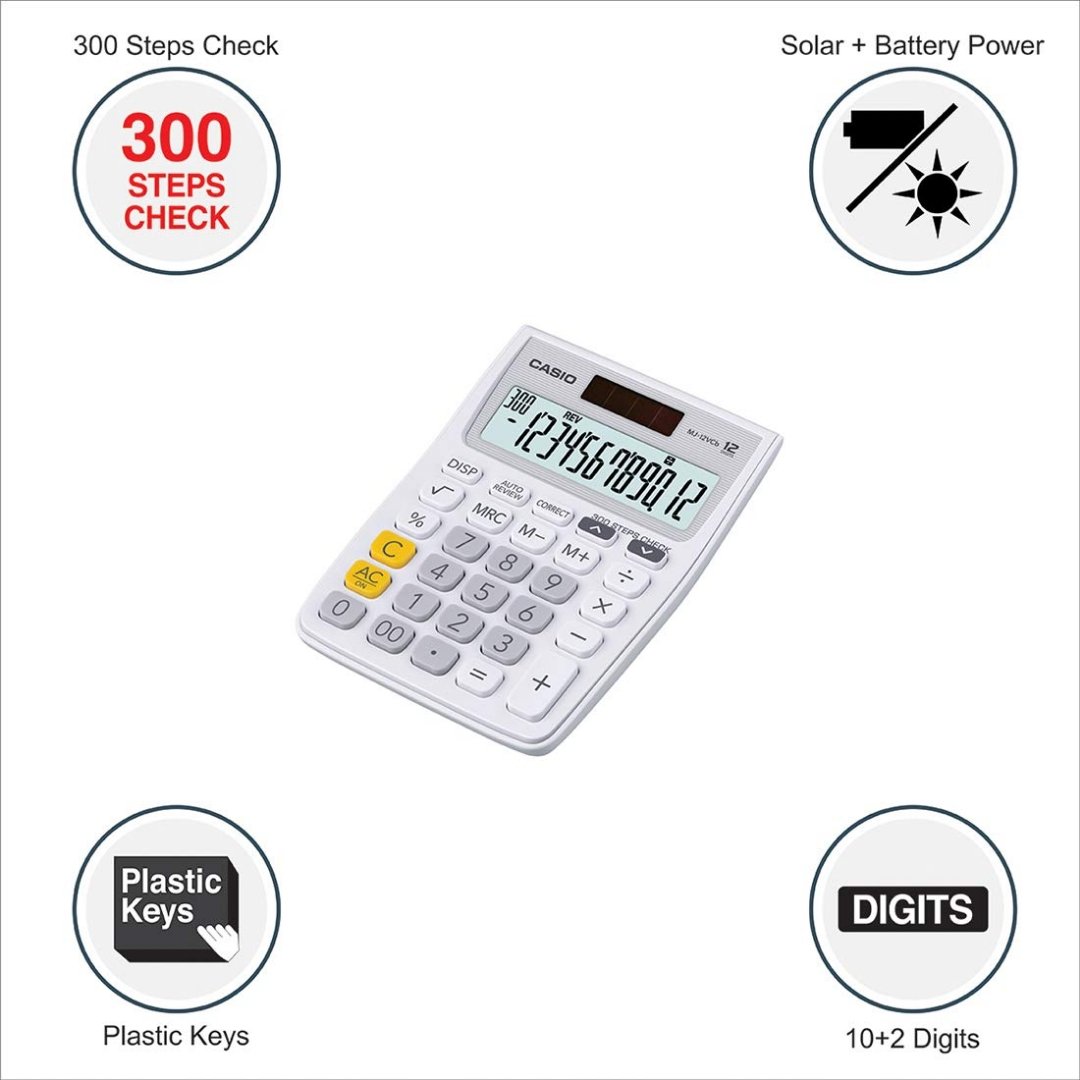 Casio Calculator MJ-12VCb-we - SCOOBOO - MJ-12VCb-we - Digital Calculators