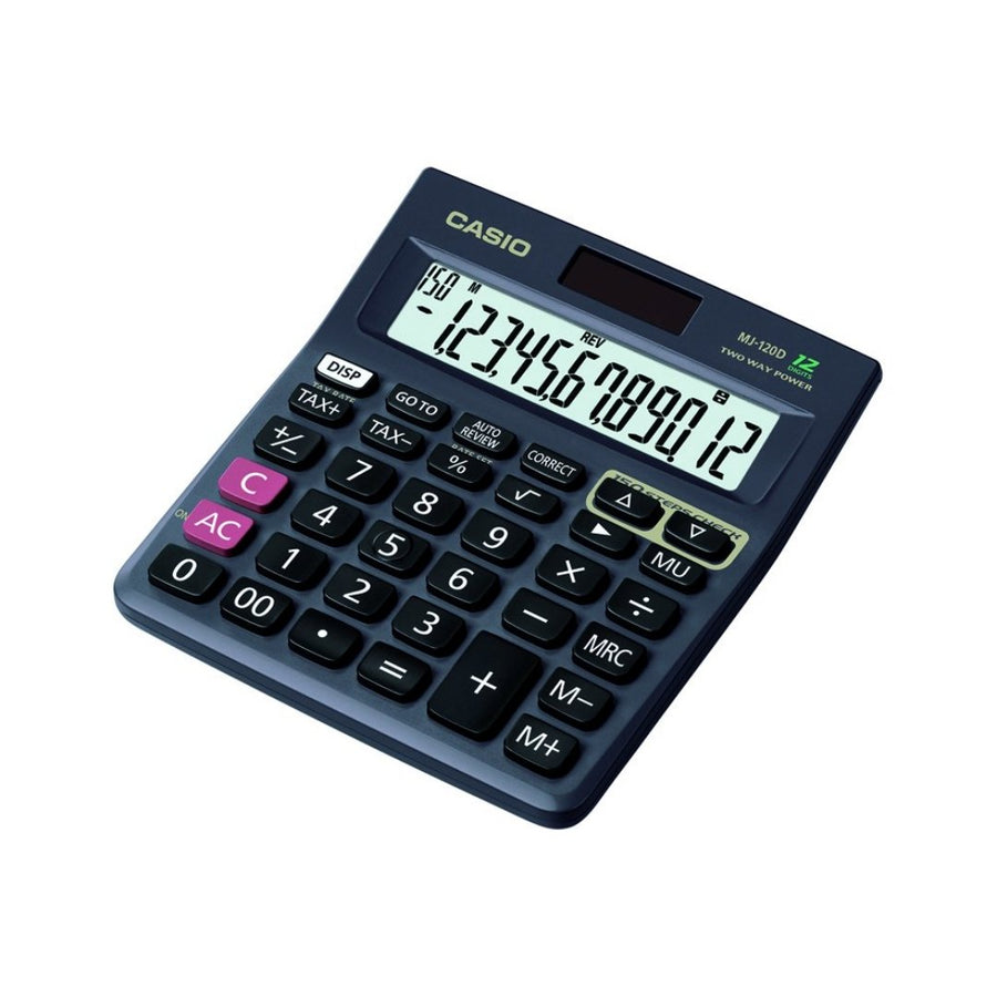 Casio Check and Correct Desktop Calculator with Tax Keys - SCOOBOO - MJ-120D - Digital Calculators