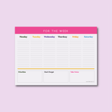 CLASSIC PINK A4 WEEKLY PLANNER - SCOOBOO - TALA4PL003 - Planners