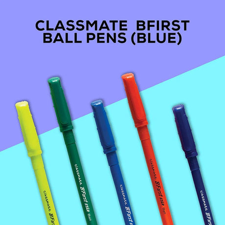 Classmate BFirst Star Blue Ink Ball Pen-Pack of 5 - SCOOBOO - 04030229 - Ball Pen