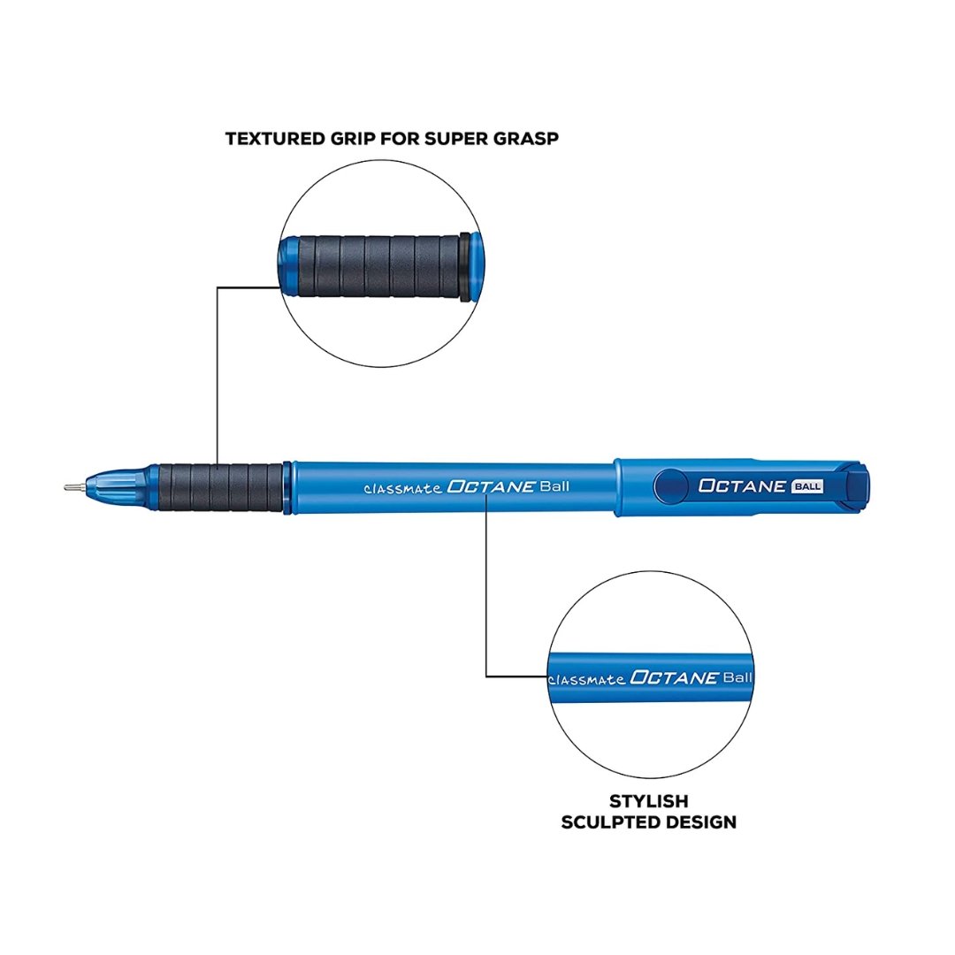 Classmate Octane Ball Pen Pack Of 10 - SCOOBOO - 04030089 - Ball Pen