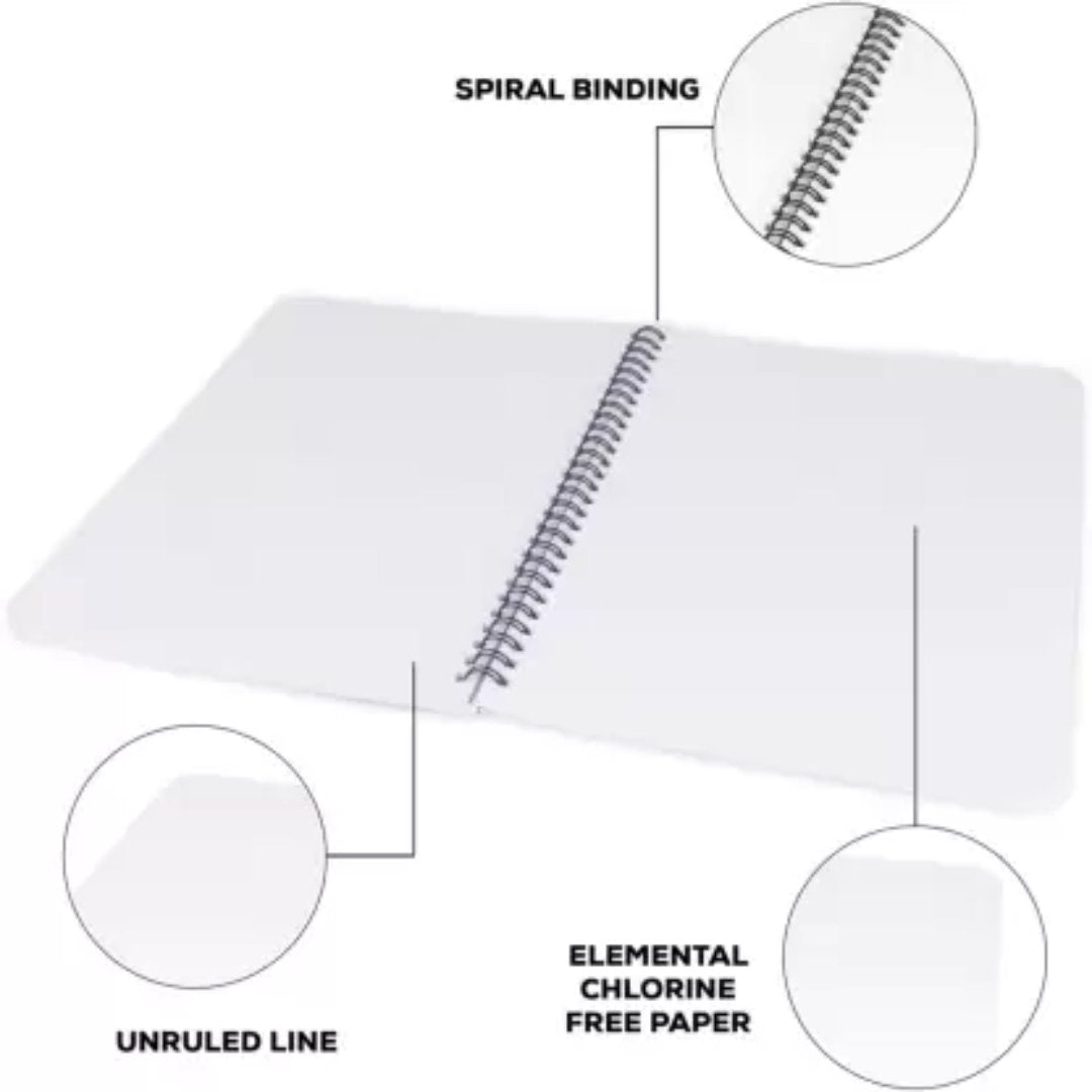 Classmate Plus 6 subject notebook (26.7*20.3) Plain - SCOOBOO - 02100118 -