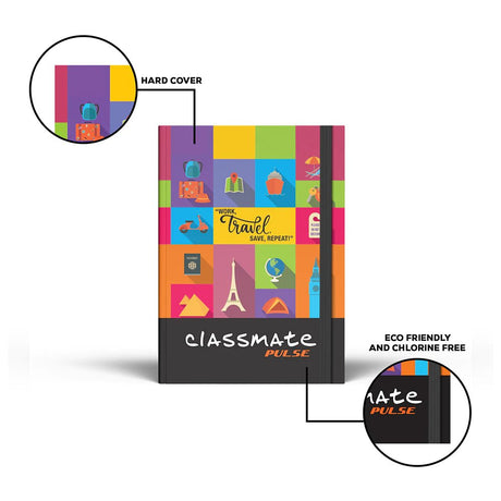 Classmate Pulse-A5 Hard Unruled Notebooks - SCOOBOO - 02100155 - Plain