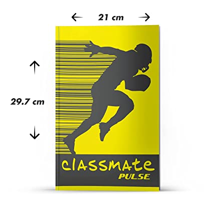 Classmate Pulse PP Cover Long books, A4 size (29.7*21 cm) Plain - SCOOBOO - 02100164 -