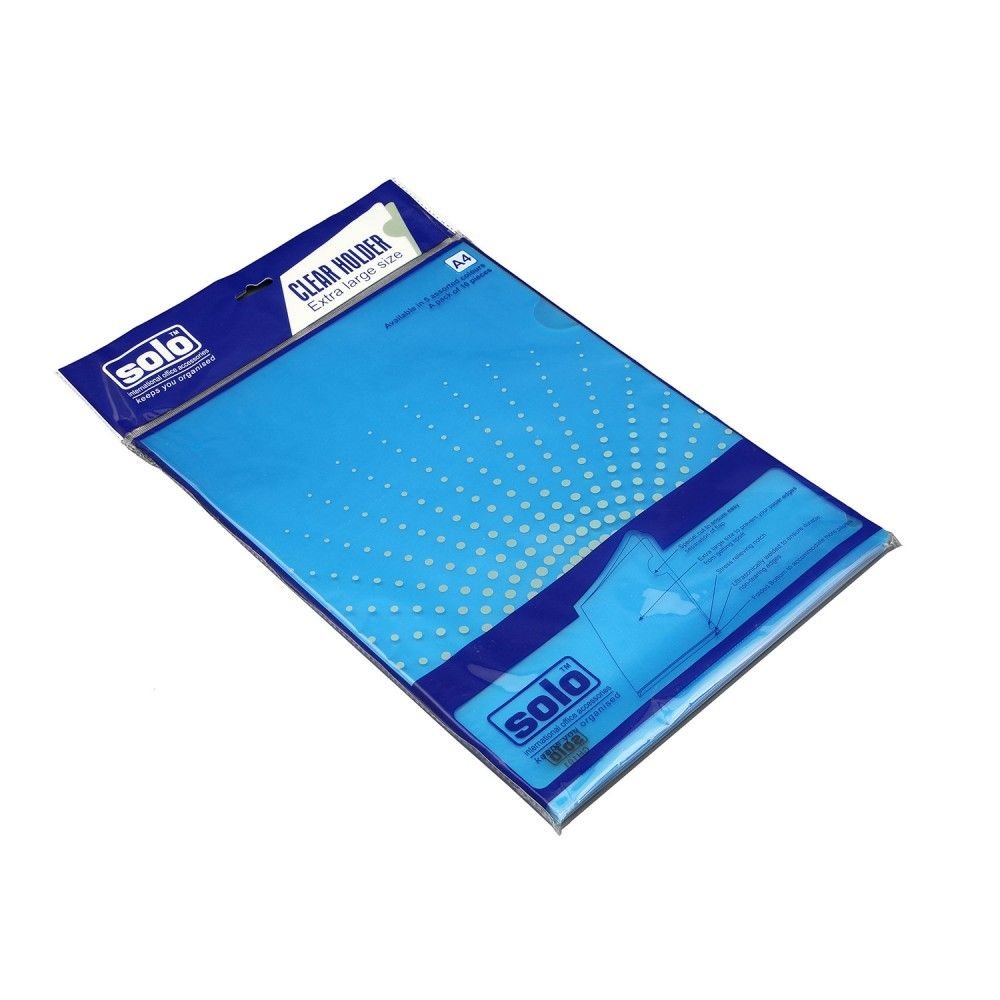 Solo Clear Folder A4 Size Pack Of 10 - SCOOBOO - CH101 - Folders & Fillings