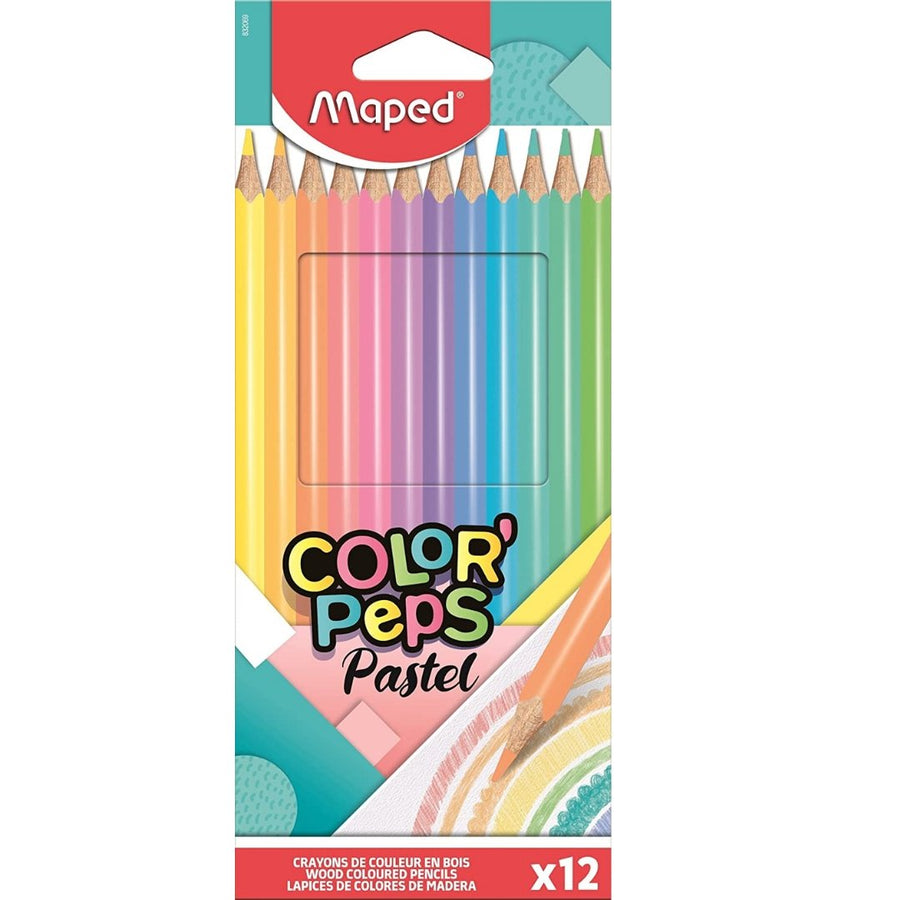 Color Peps Pastel Pencils-Pack-Of-12 - SCOOBOO - 832069 - Coloured Pencils