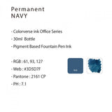 Colorverse Office Series Permanent Navy Fountain Pen Waterproof Ink 30ml - SCOOBOO - NO.91-TGM - Ink