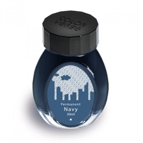 Colorverse Office Series Permanent Navy Fountain Pen Waterproof Ink 30ml - SCOOBOO - NO.91-TGM - Ink