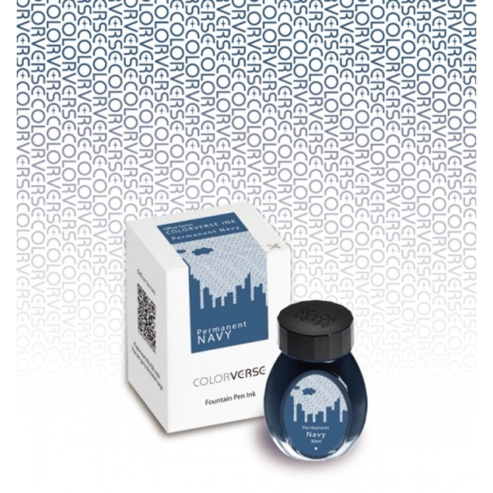 Colorverse Office Series Permanent Navy Fountain Pen Waterproof Ink 30ml - SCOOBOO - NO.91-TGM - Ink