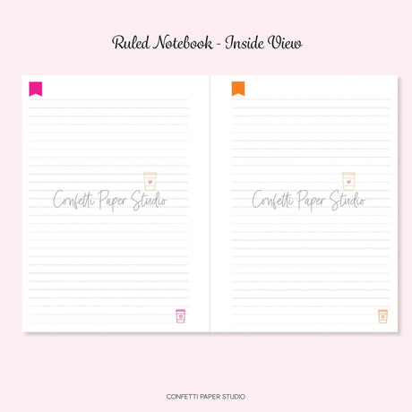 Confetti Paper Studio Ruled Notebooks - SCOOBOO - Ruled