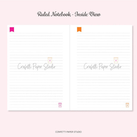 Confetti Paper Studio Spiral Notebooks - SCOOBOO - Ruled