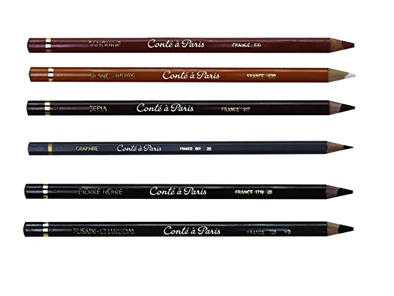 Conte A Paris Artists' Pencils (Pack of 2) - SCOOBOO - 50108 - Sketch pencils