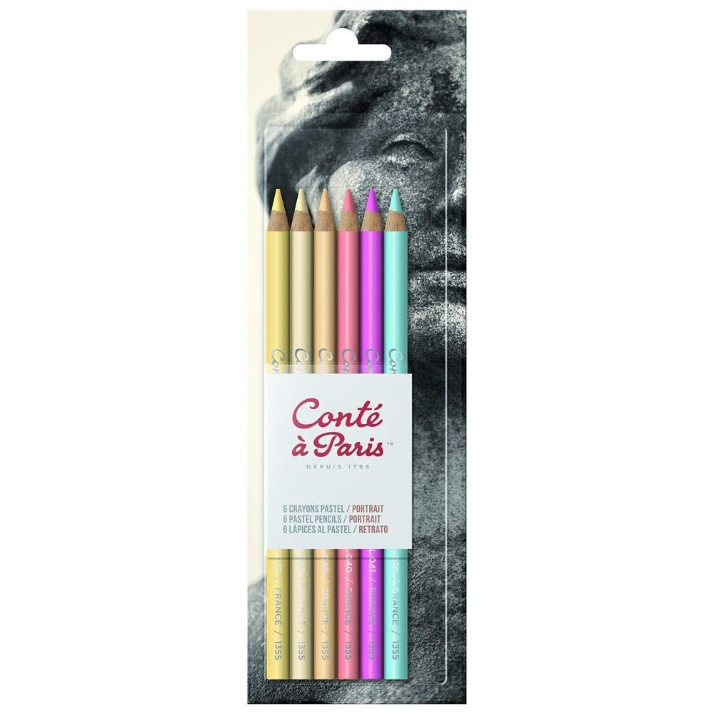Conte A Paris Pastel Pencil (Set of 6) - SCOOBOO - 50112 - Coloured Pencils