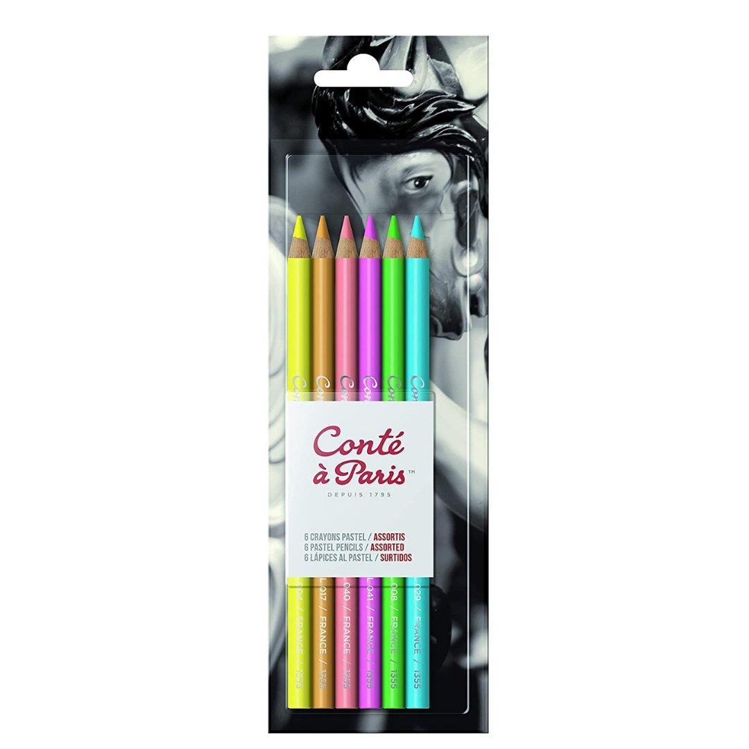 Conte A Paris Pastel Pencil (Set of 6) - SCOOBOO - 50114 - Coloured Pencils