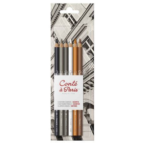 Conte a Paris Sketching Pencil (Set of 6) - SCOOBOO - 50106 - Sketch pencils