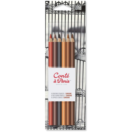 Conte a Paris Sketching Pencil (Set of 6) - SCOOBOO - 50107 - Sketch pencils