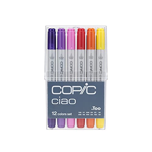 Copic Marker Ciao Basic Set (12 pc) - SCOOBOO - Fineliner