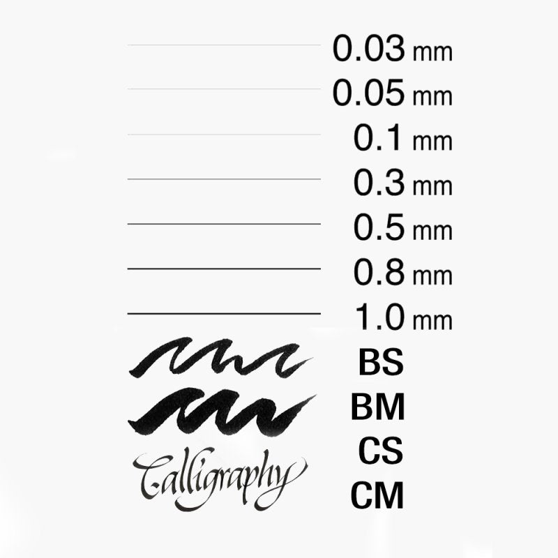 Copic Multiliner Calligraphy Pen CM and CS - SCOOBOO - calligraphy pens