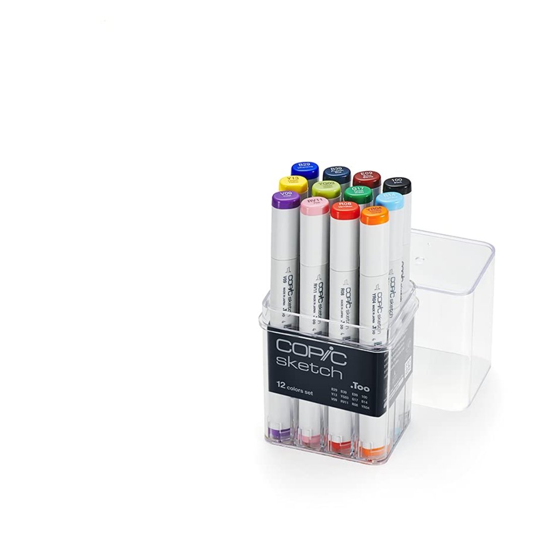 Copic Sketch 12 Colors set - SCOOBOO - COPIC 12B - Fineliner