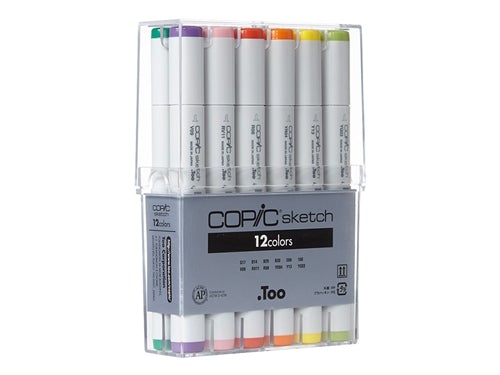 Copic Sketch Marker 12 Color Set - SCOOBOO - Sketch & Drawing