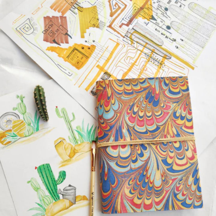 Craft Junky Bahi Style Hardbound Diary Journals - SCOOBOO - Yellow M - journals