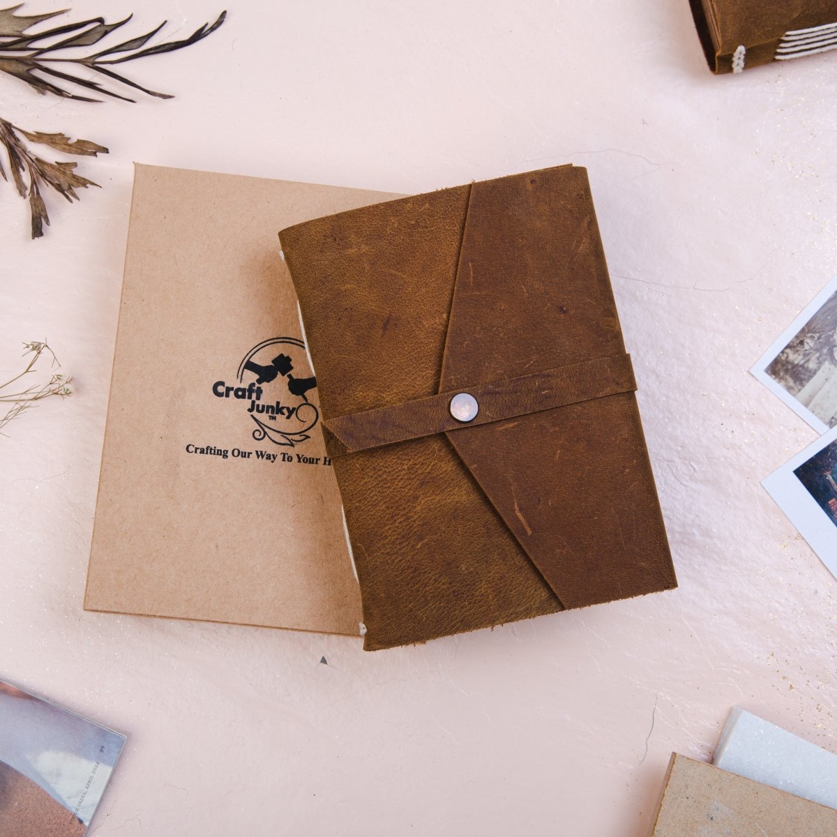 Craft Junky Leather Journal Unruled - SCOOBOO - Journals