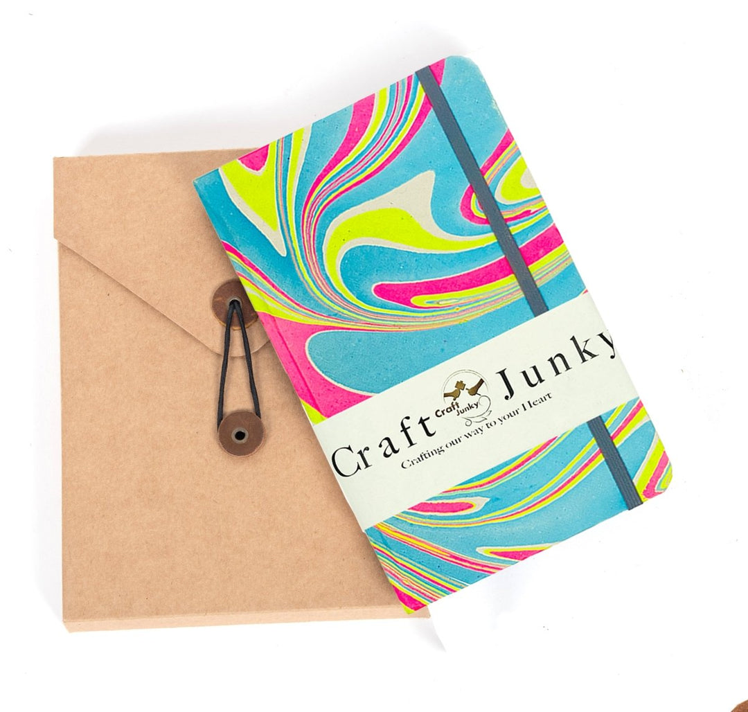 Marbled cover Hardbound Unruled Diary journal – CRAFT JUNKY